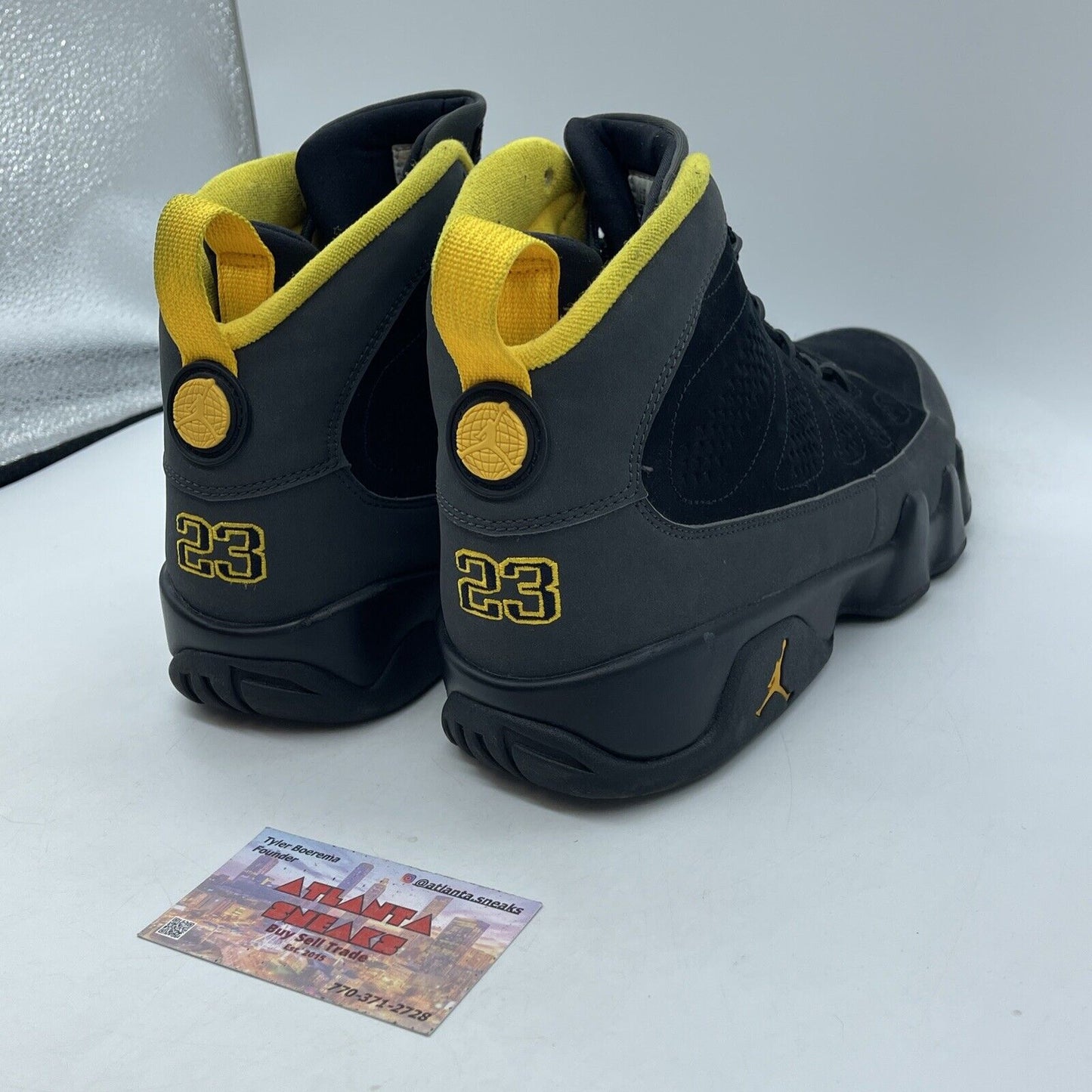 Size 11 - Jordan 9 Retro Black Suede Yellow Grey (CT8019-070)