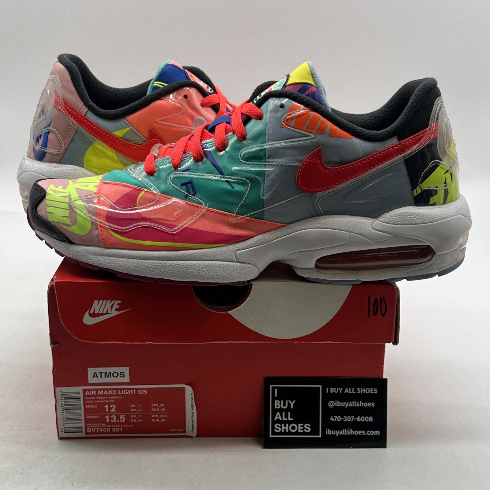 Size 12 - Nike Atmos x Air Max 2 Light QS Logos (BV7406-001)