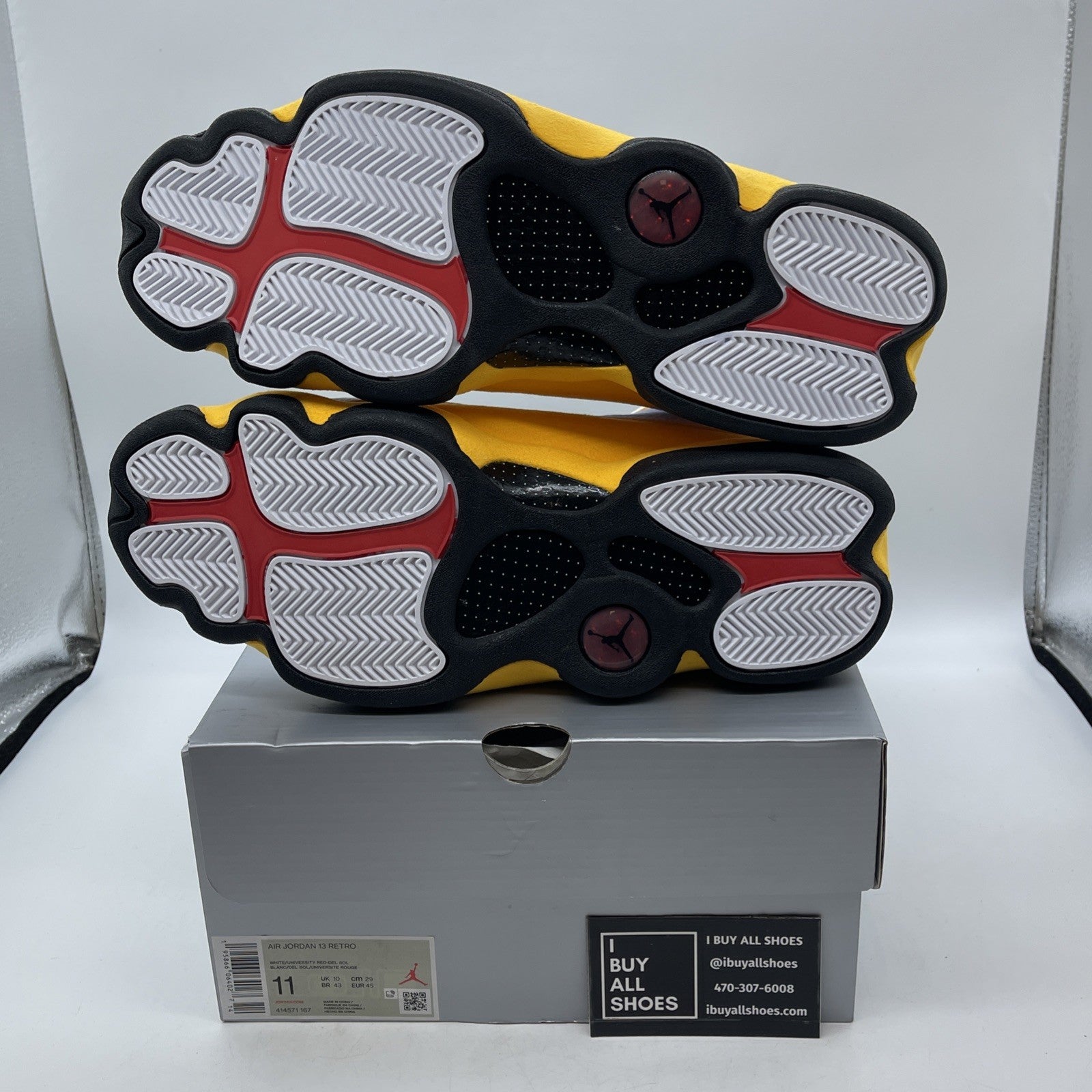 Size 11 - Air Jordan 13 Del Sol 2022 Yellow White Suede Leather (414571-167)