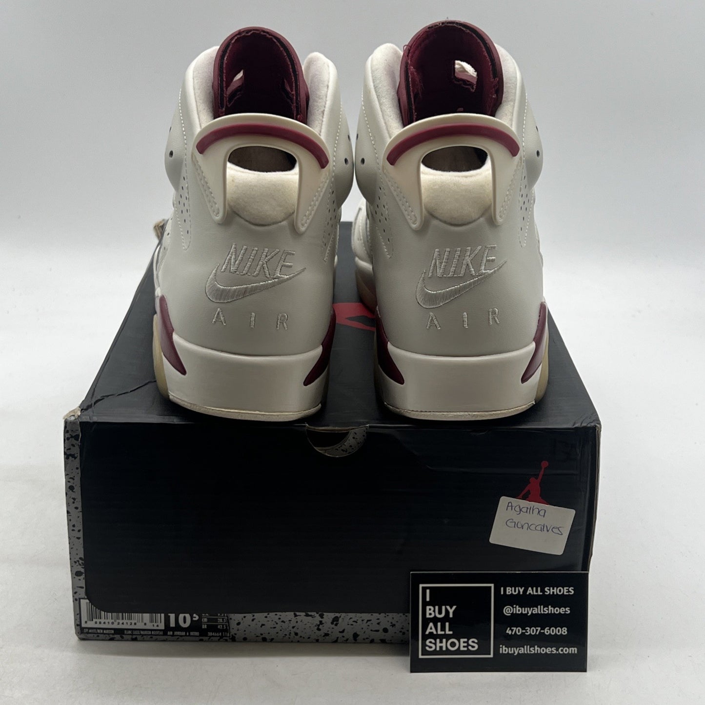 Size 10.5 - Air Jordan 6 Retro 2015 Maroon (384664-116)
