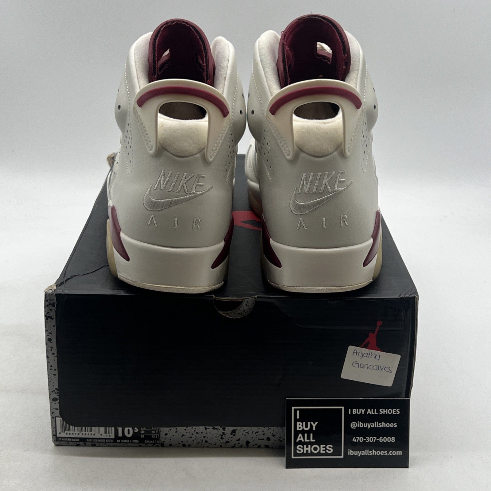 Size 10.5 - Air Jordan 6 Retro 2015 Maroon (384664-116)