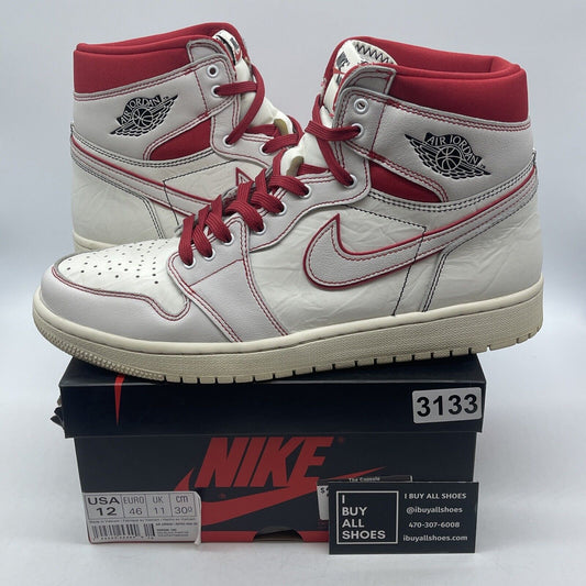 Size 12 - Air Jordan 1 Retro OG High Phantom Red White Leather (555088-160)