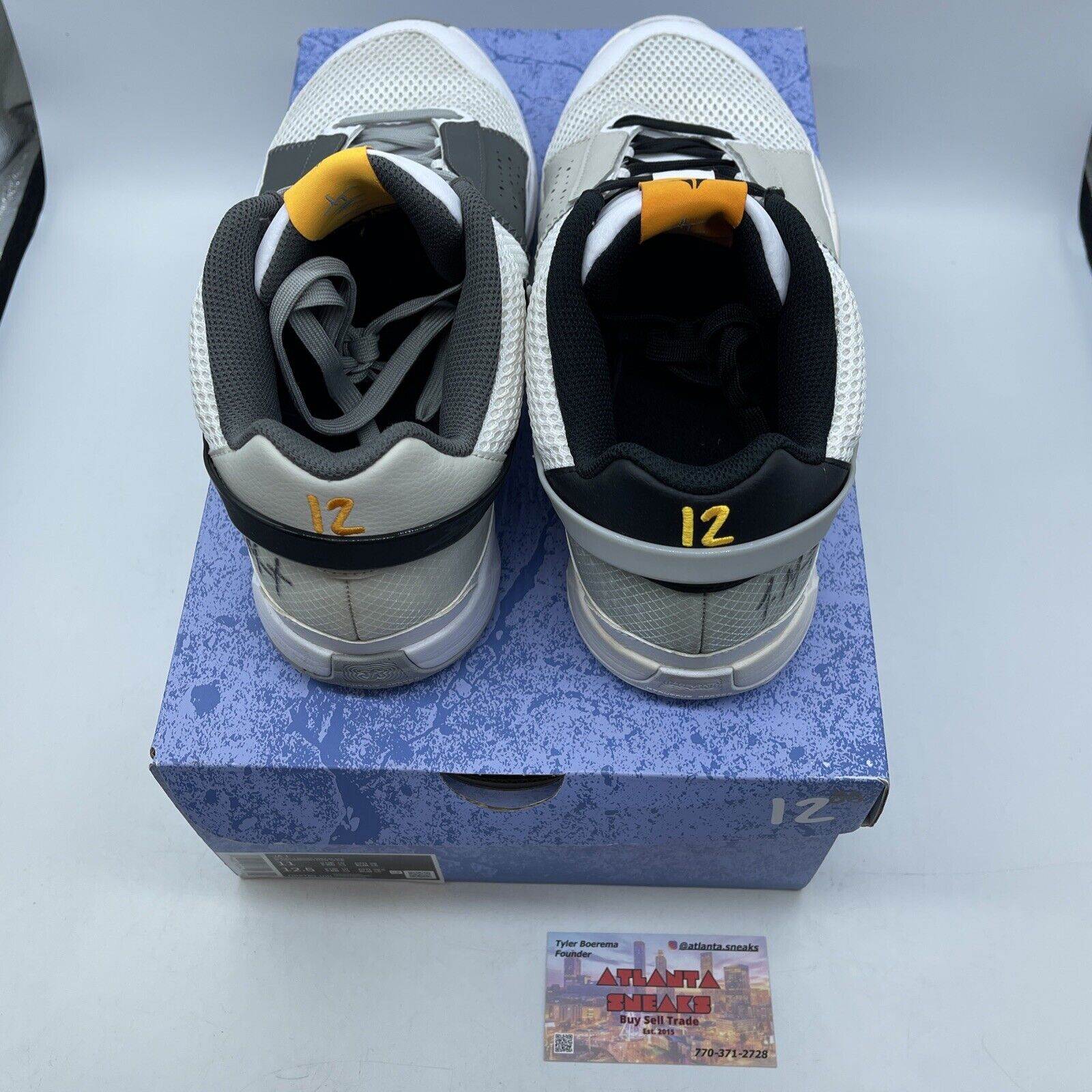 Size 11 - Nike Ja 1 Light Smoke Grey White Orange Black Leather (DR8785-100)