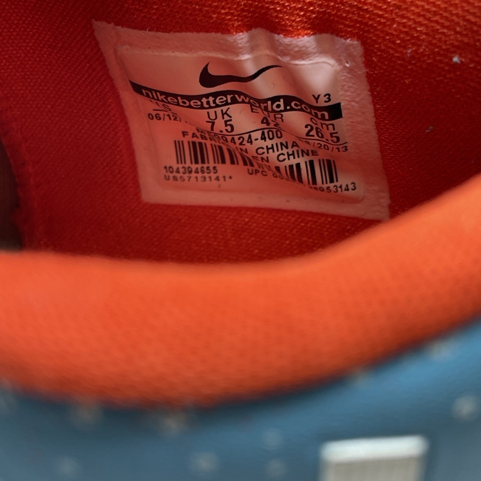 Size 8.5 - Nike KD 6 Maryland Blue Crab (599424-400)