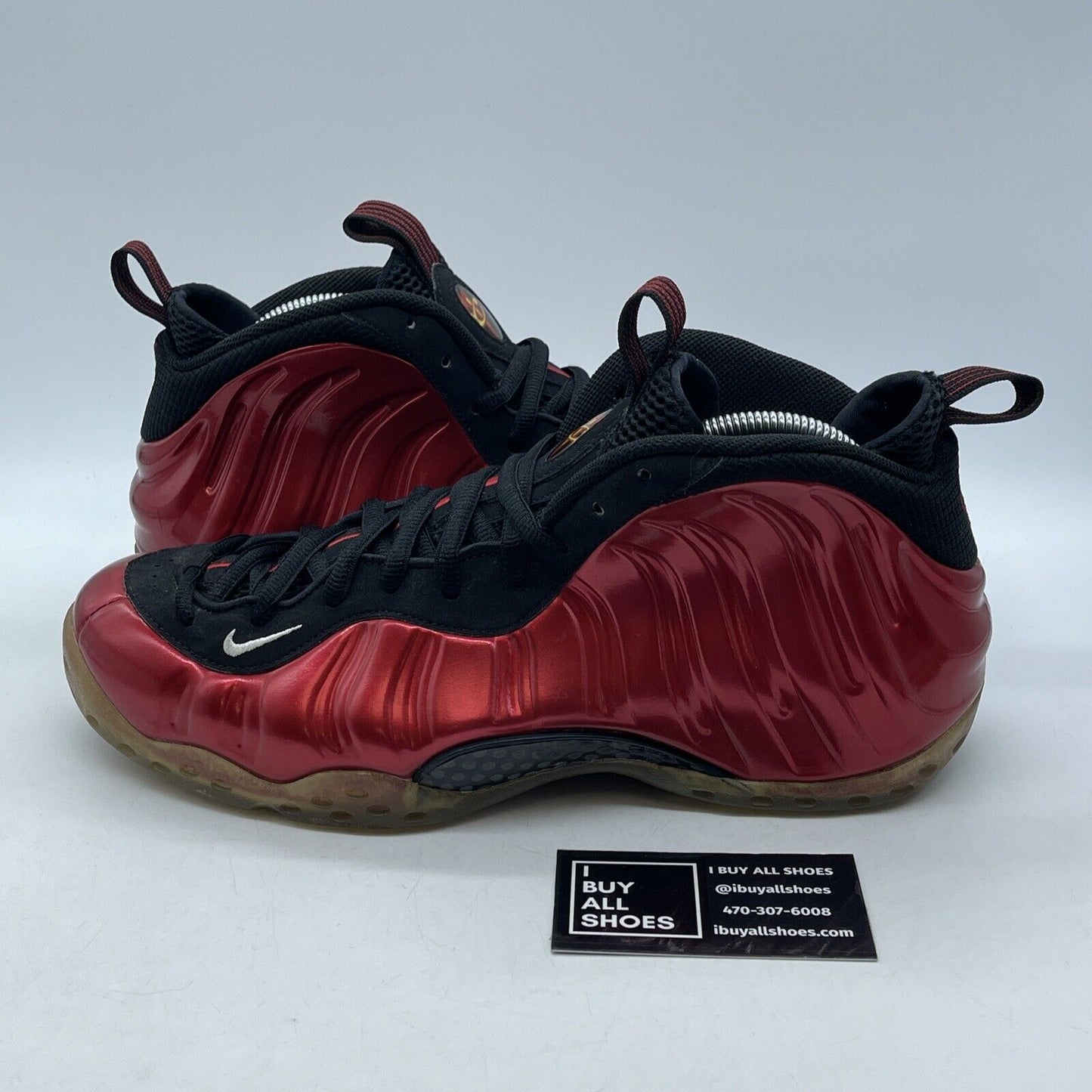 Size 10 - Nike Air Foamposite One 2012 Metallic Red Black Suede (314996-610)