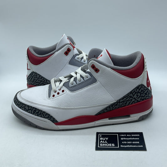 Size 11.5 - Jordan 3 Retro Mid Fire Red White Grey Suede (DN3707-160)