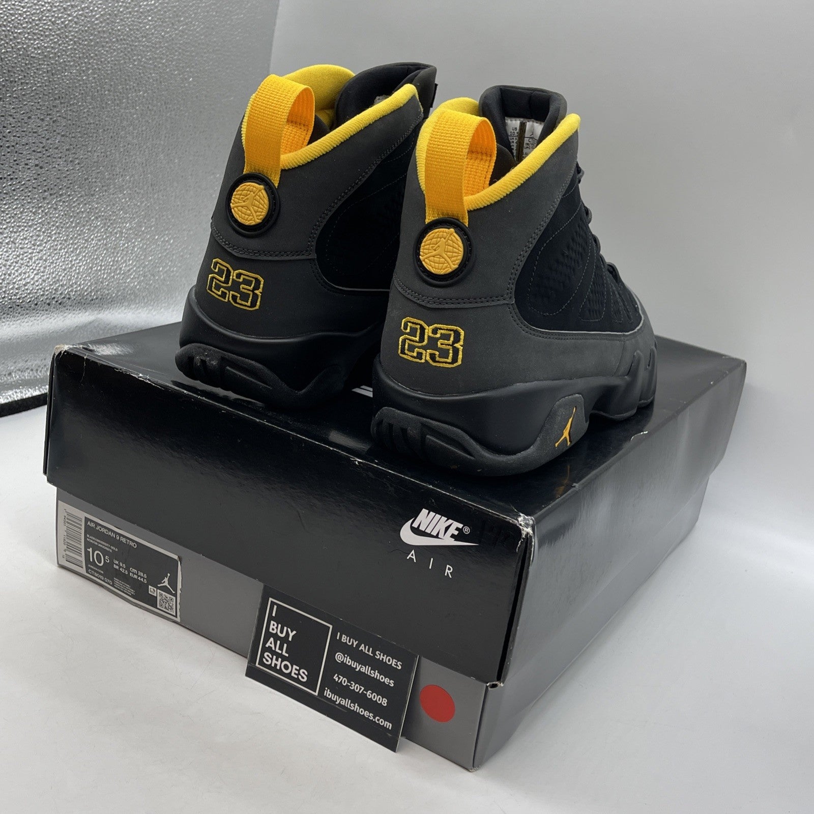 Size 10.5 - Air Jordan 9 Retro Black (CT8019-070)