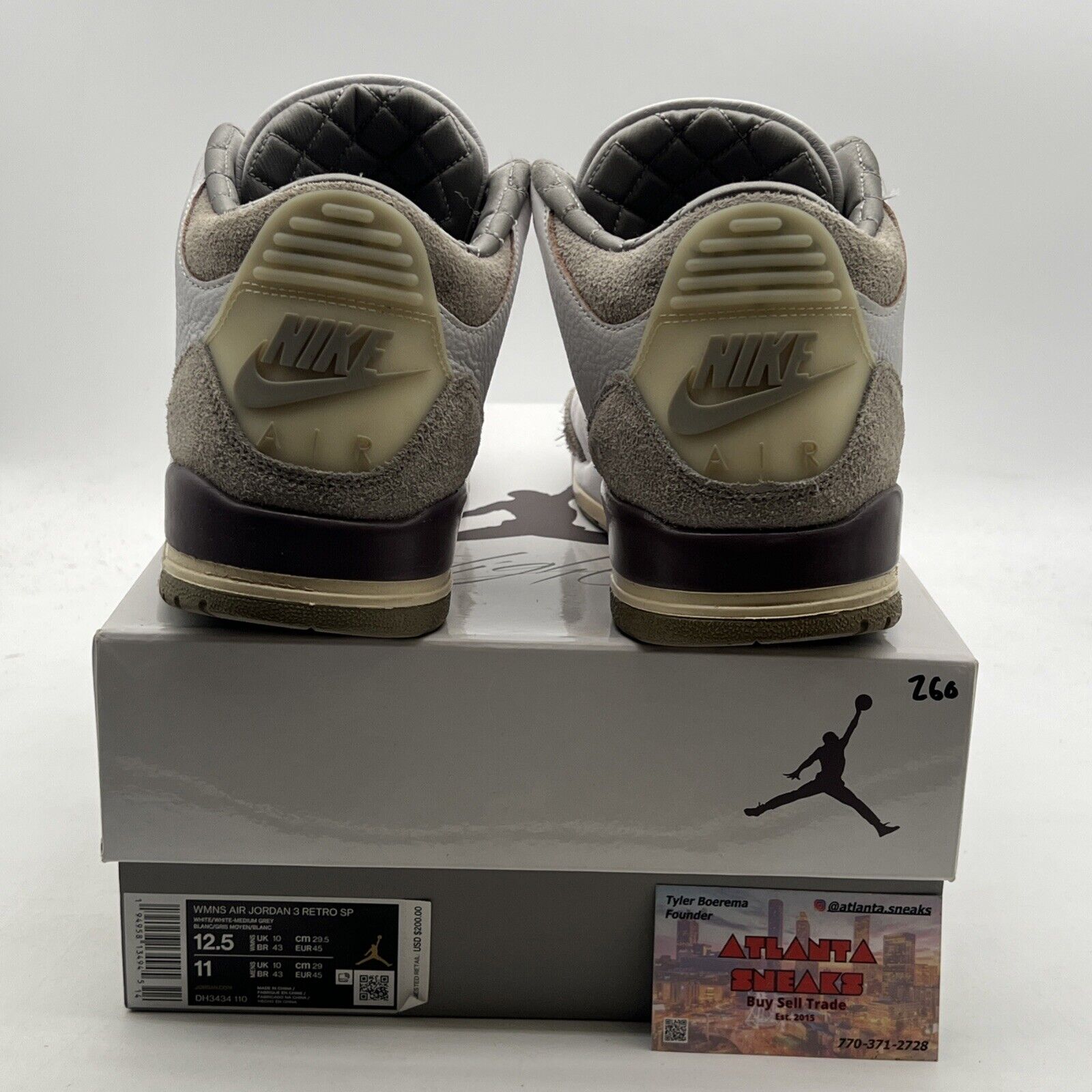Size 12.5 - Air Jordan 3 Retro SP x A Ma Maniere Low Raised By Women W
