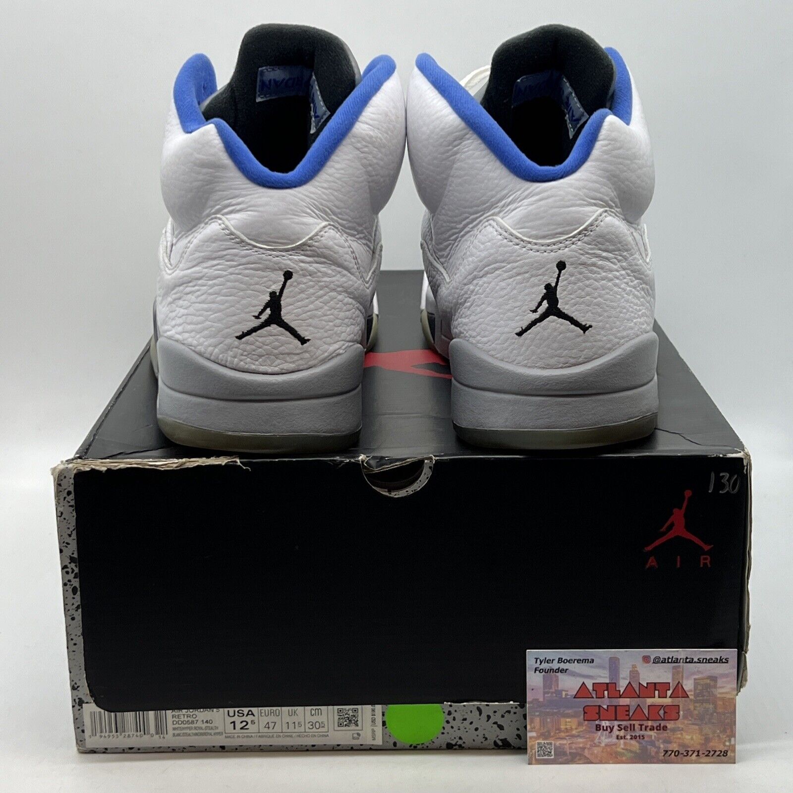 Size 12.5 - Air Jordan 5 Retro Stealth 2.0 White Leather (DD0587-140)