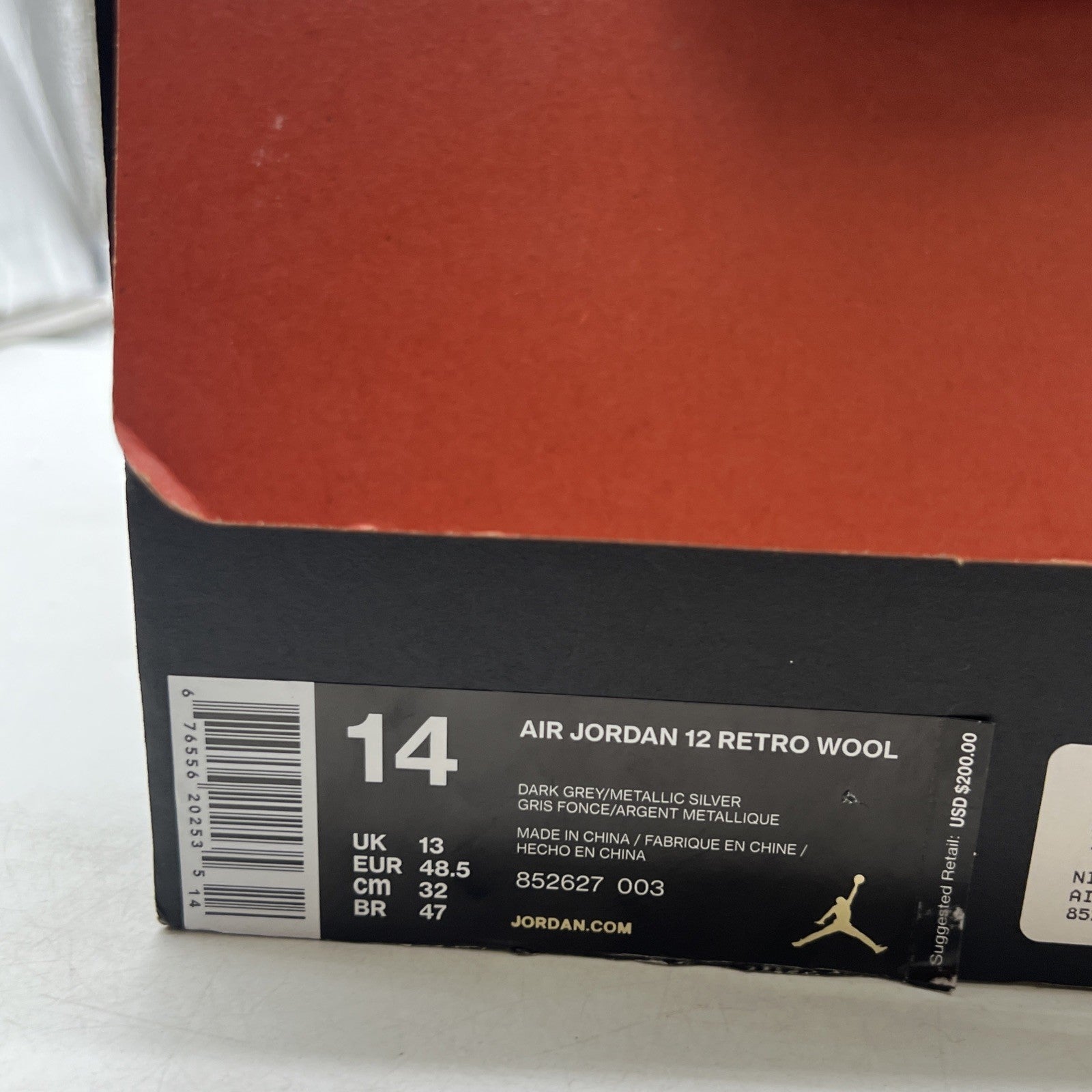 Size 14 - Air Jordan 12 Retro Wool (852627-003)