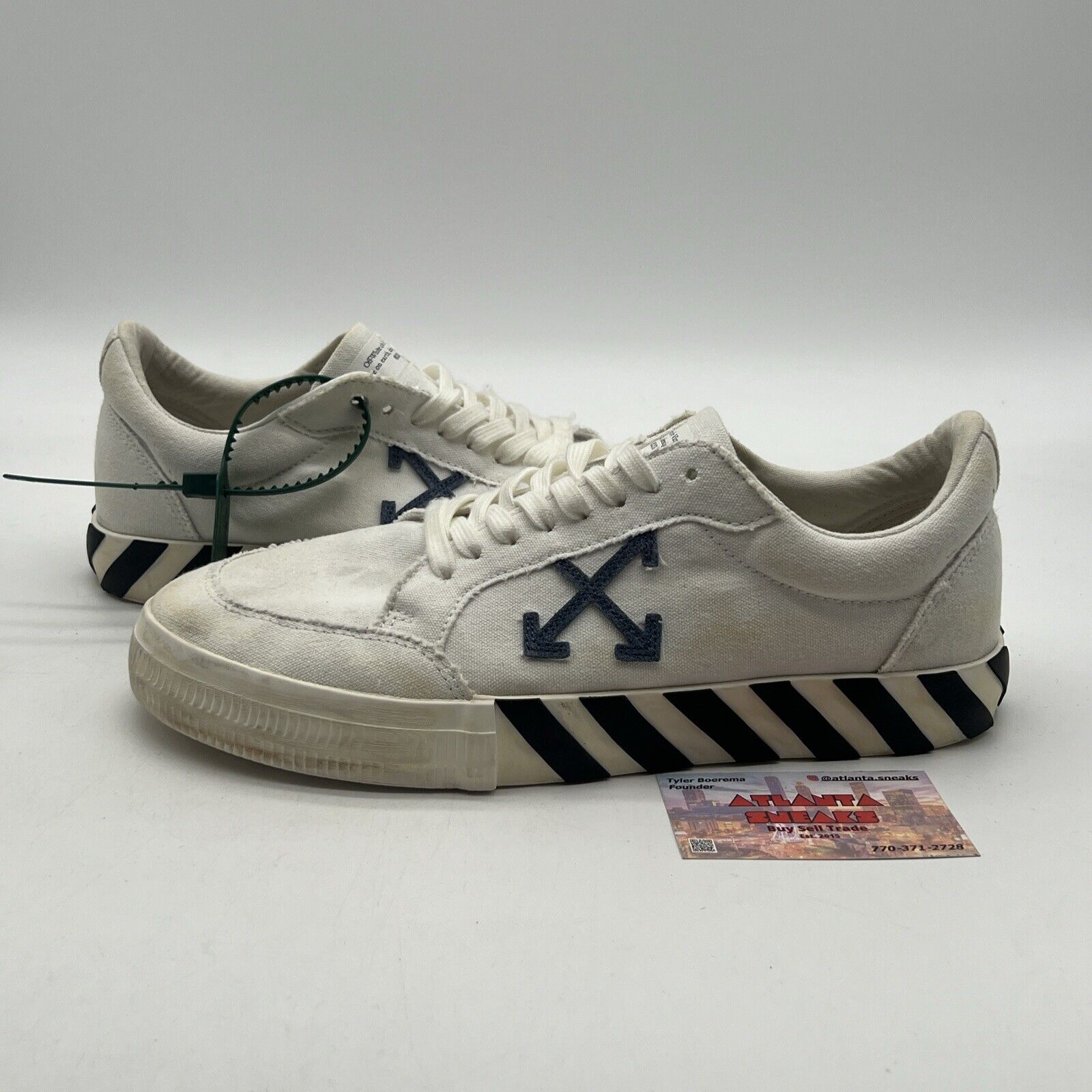 Size 11 - Off-White Vulc White Navy White Black Grey (OMlA085C99FAB001-0146)