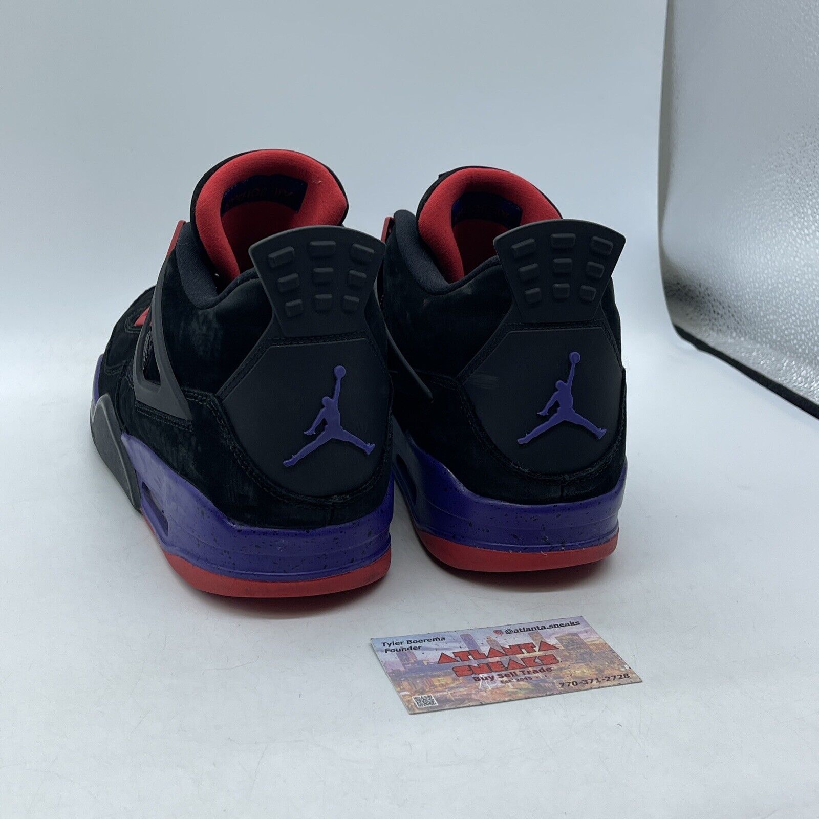 Size 13 - Jordan 4 Retro NRG Raptors 2018 Black Suede Leather (AQ3816-065)