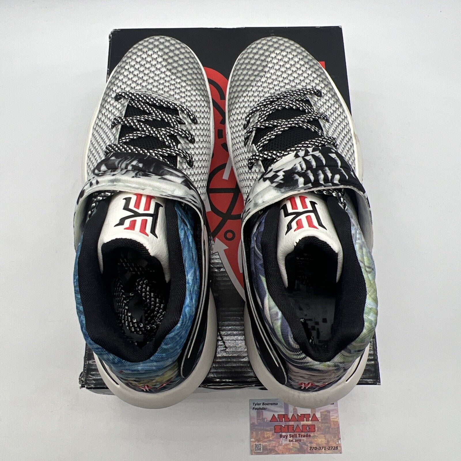 Size 10 - Nike Kyrie 2 Effect - Black White Blue (819583-901)