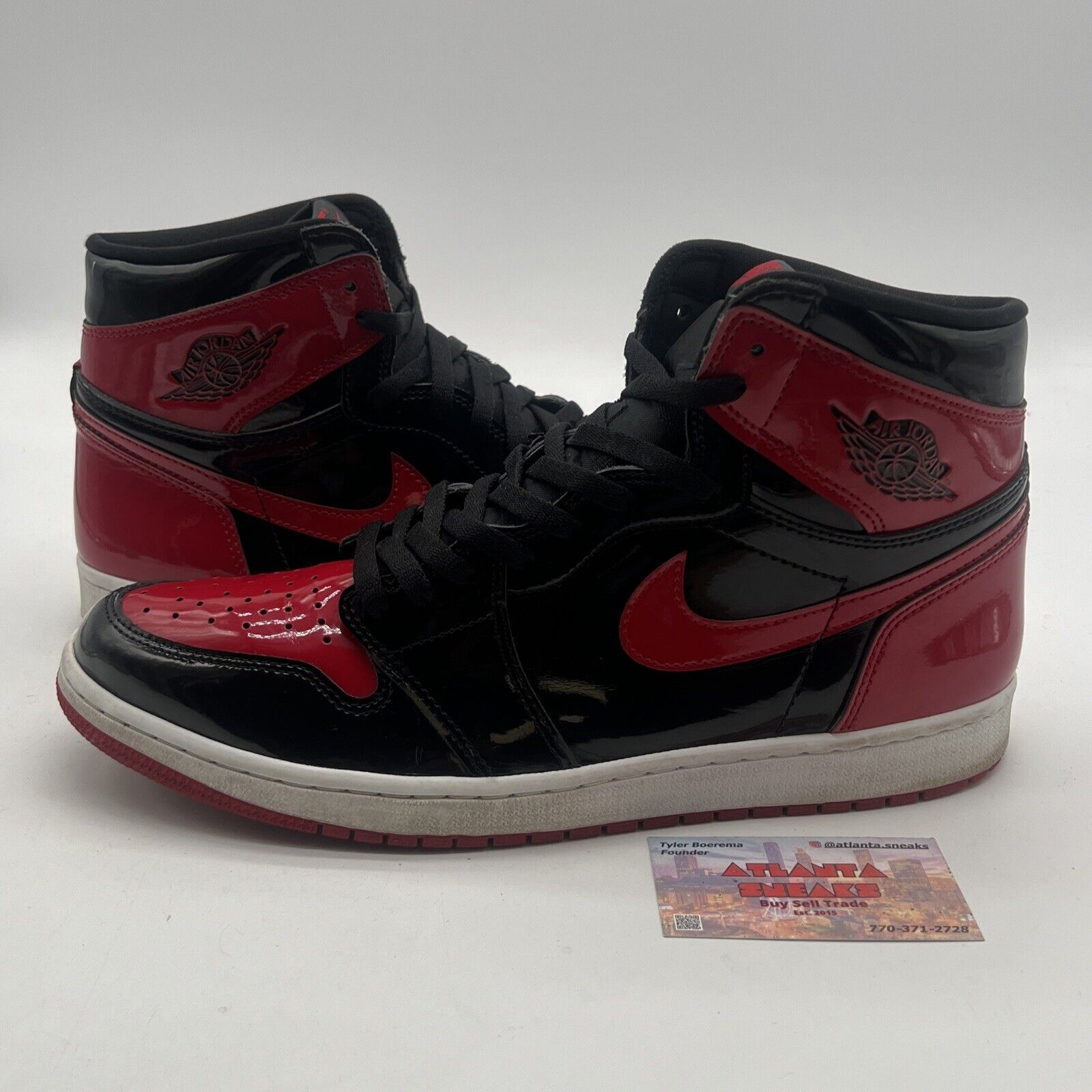 Size 13 - Air Jordan 1 Retro OG High Patent Bred (555088-063)