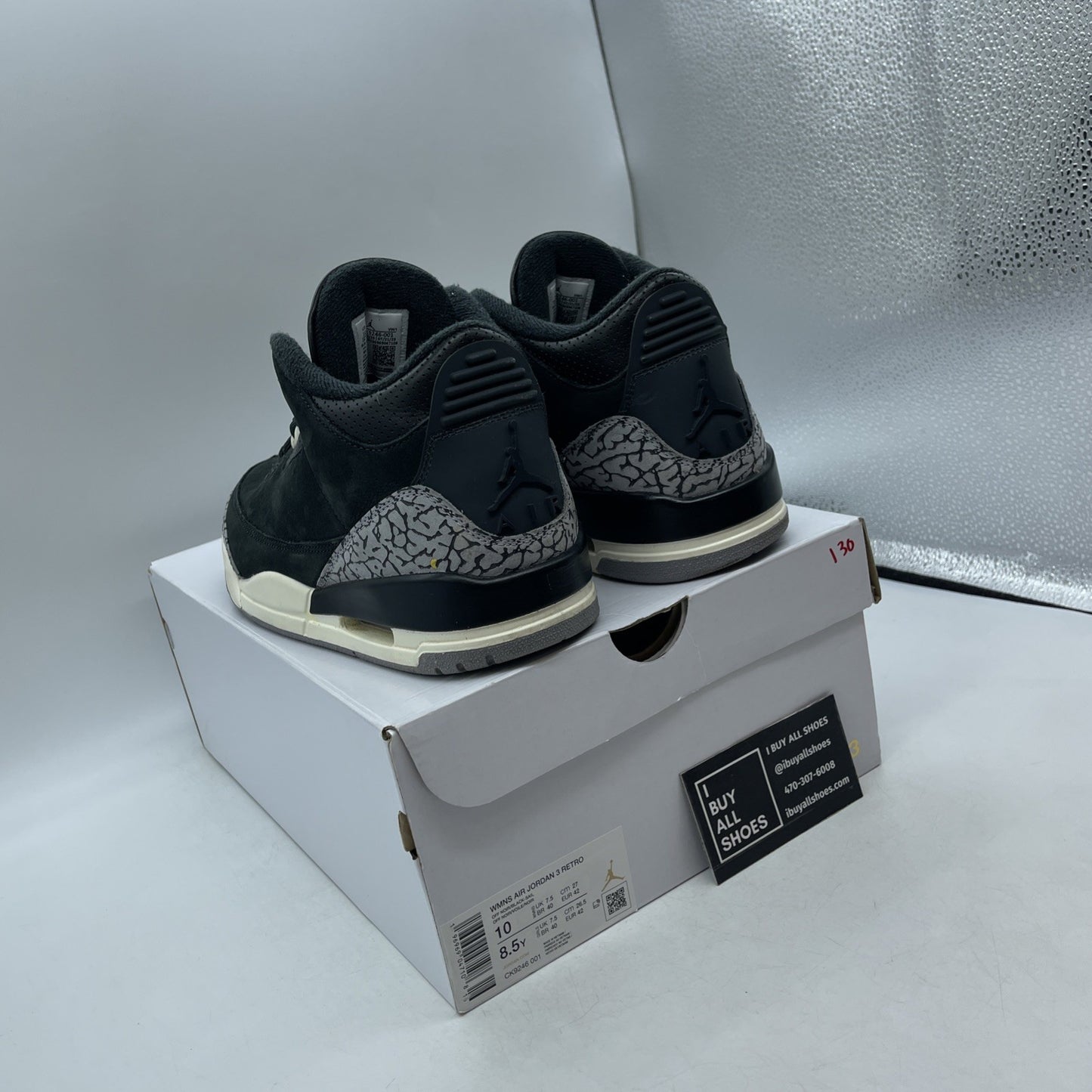 Size 10W - Air Jordan 3 Retro Off Noir (CK9246-001)