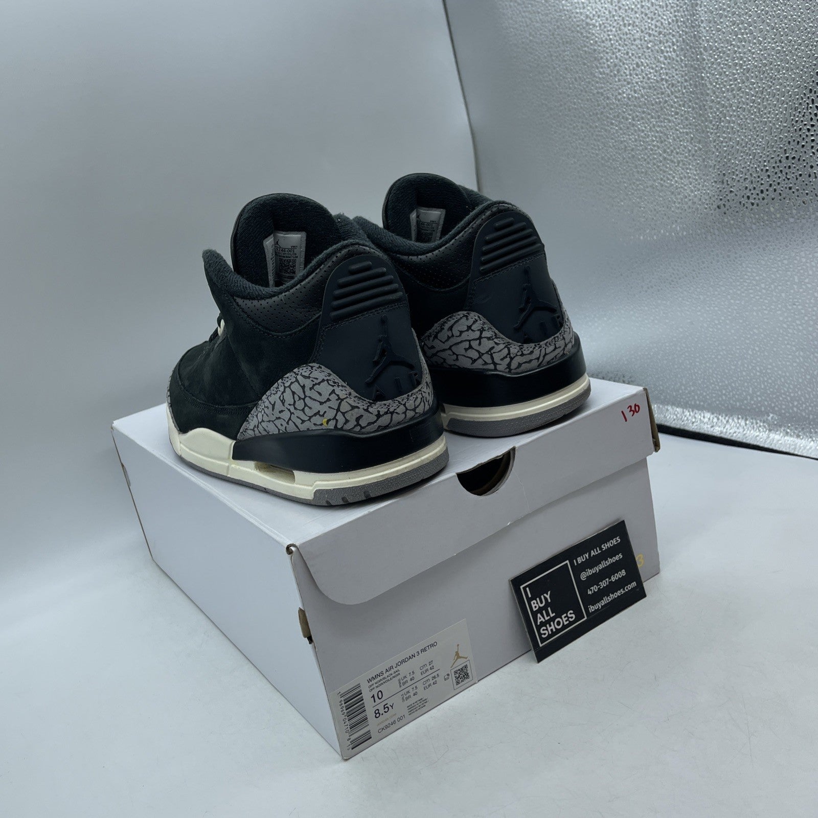 Size 10W - Air Jordan 3 Retro Off Noir (CK9246-001)