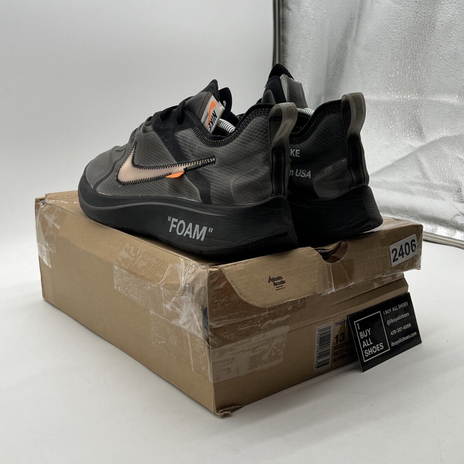 Size 13 - Nike Off-White x Zoom Fly SP Black (AJ4588-001)
