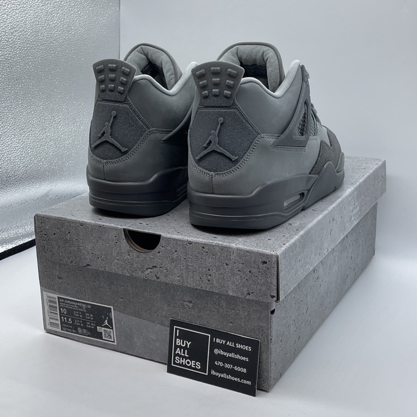 Size 10 - Air Jordan 4 Retro 2024 Paris Olympics Wet Cement (FQ7928-001)