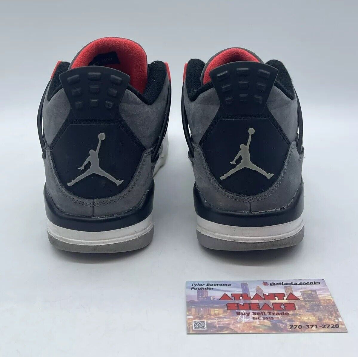 Size 6Y - Jordan 4 Retro Mid Infrared White Gray Black Pink (408452-061)