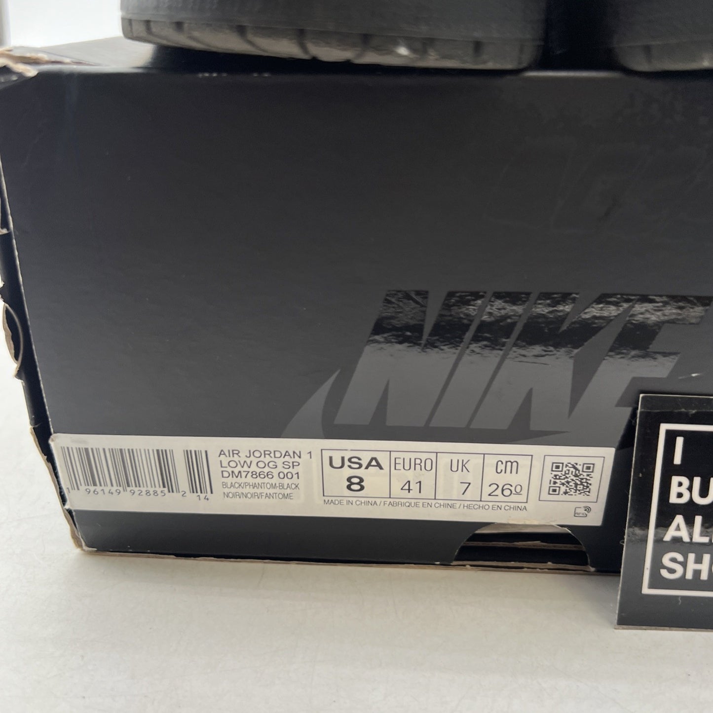 Size 8 - Air Jordan 1 Retro Low OG SP x Travis Scott Black Phantom (DM7866-001)
