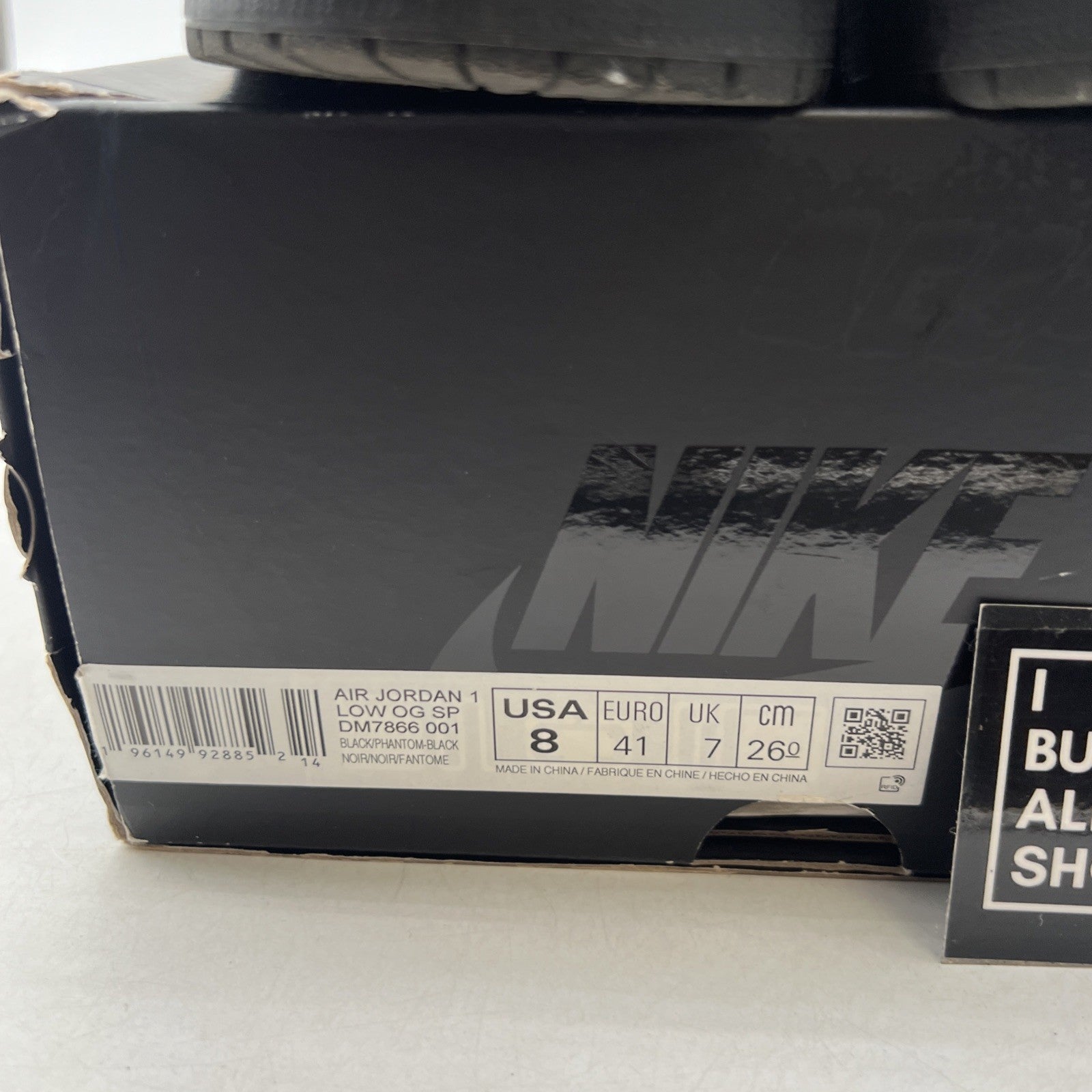 Size 8 - Air Jordan 1 Retro Low OG SP x Travis Scott Black Phantom (DM7866-001)