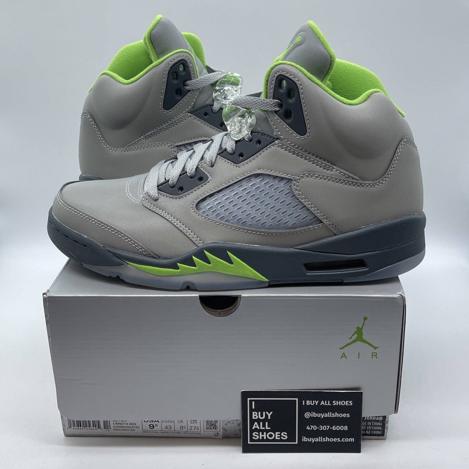 Size 9.5 - Jordan 5 Retro Green Bean Grey Leather (DM9014-003)