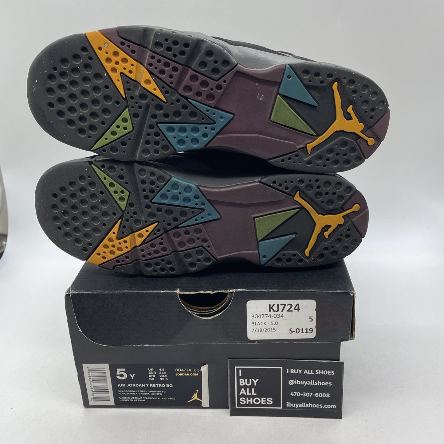 Size 5Y - Air Jordan 7 Retro Bordeaux 2015 (304774-034)