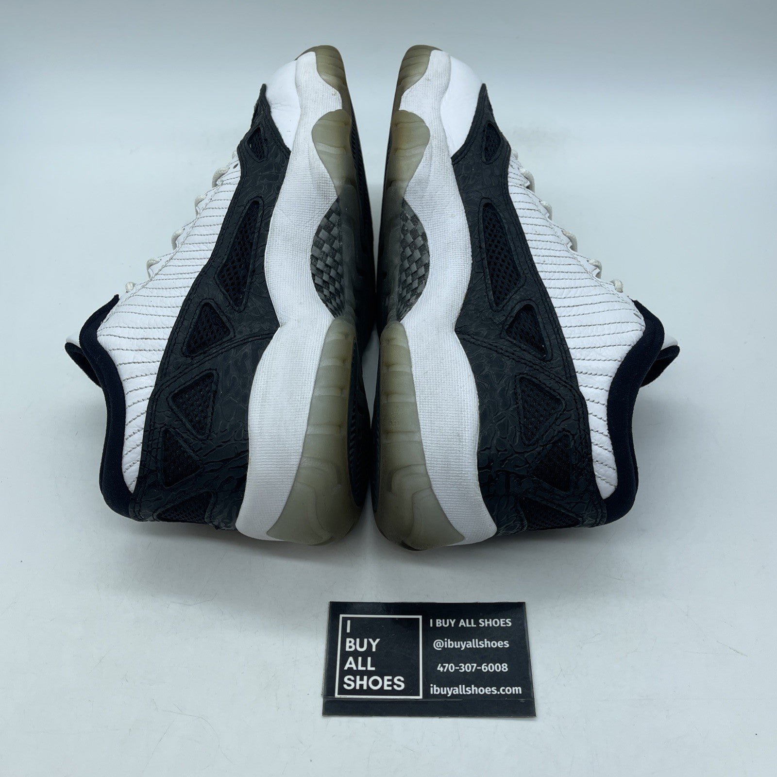 Size 9 - Air Jordan 11 Retro IE Low White Black Suede Leather (306008-100)
