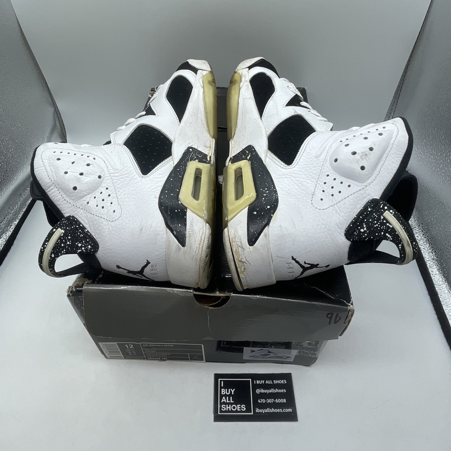 Size 12 - Air Jordan 6 Retro Oreo (384664-101)