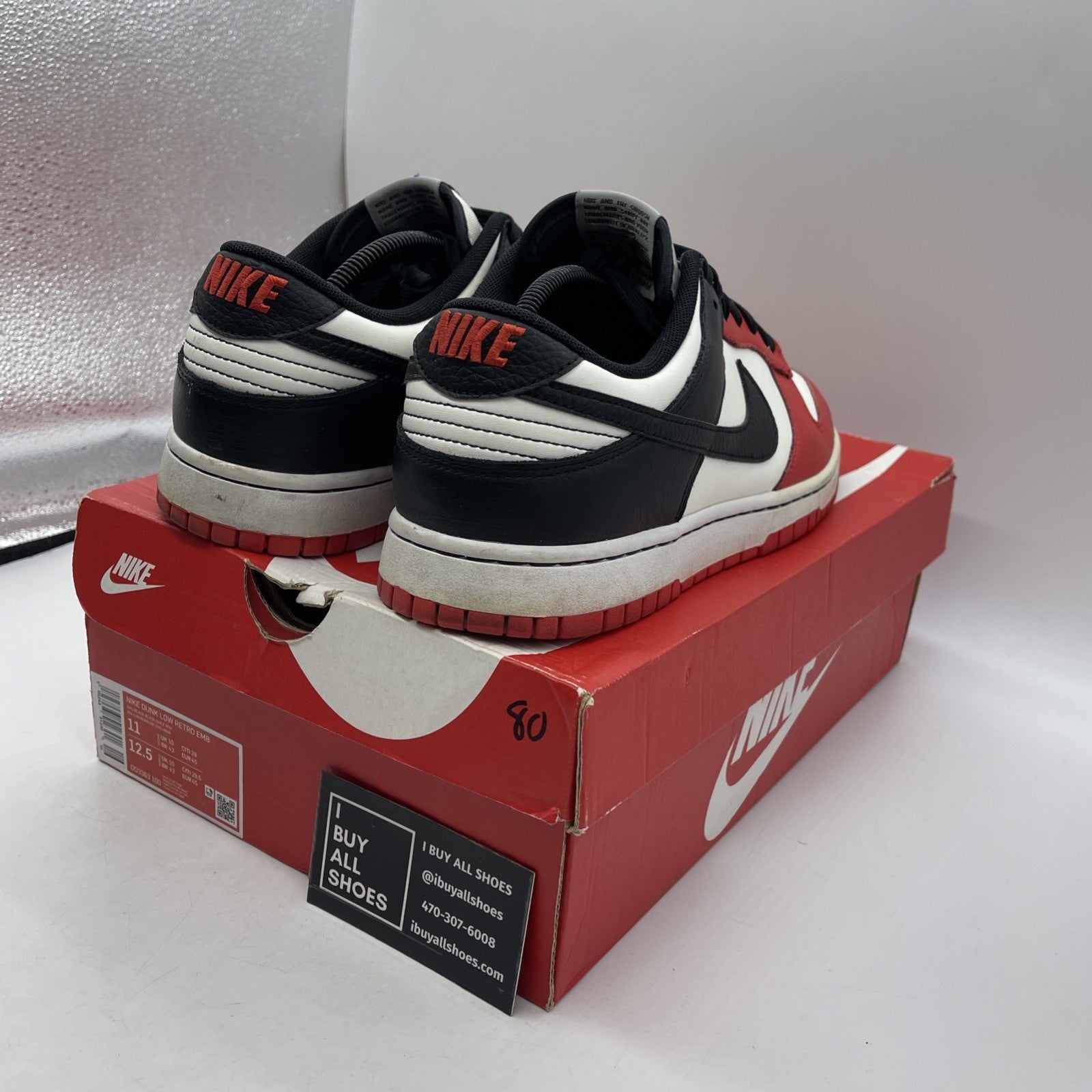 Size 11 - Nike Dunk Low EMB x NBA 75th Anniversary Bulls 2021 (DD3363-100)