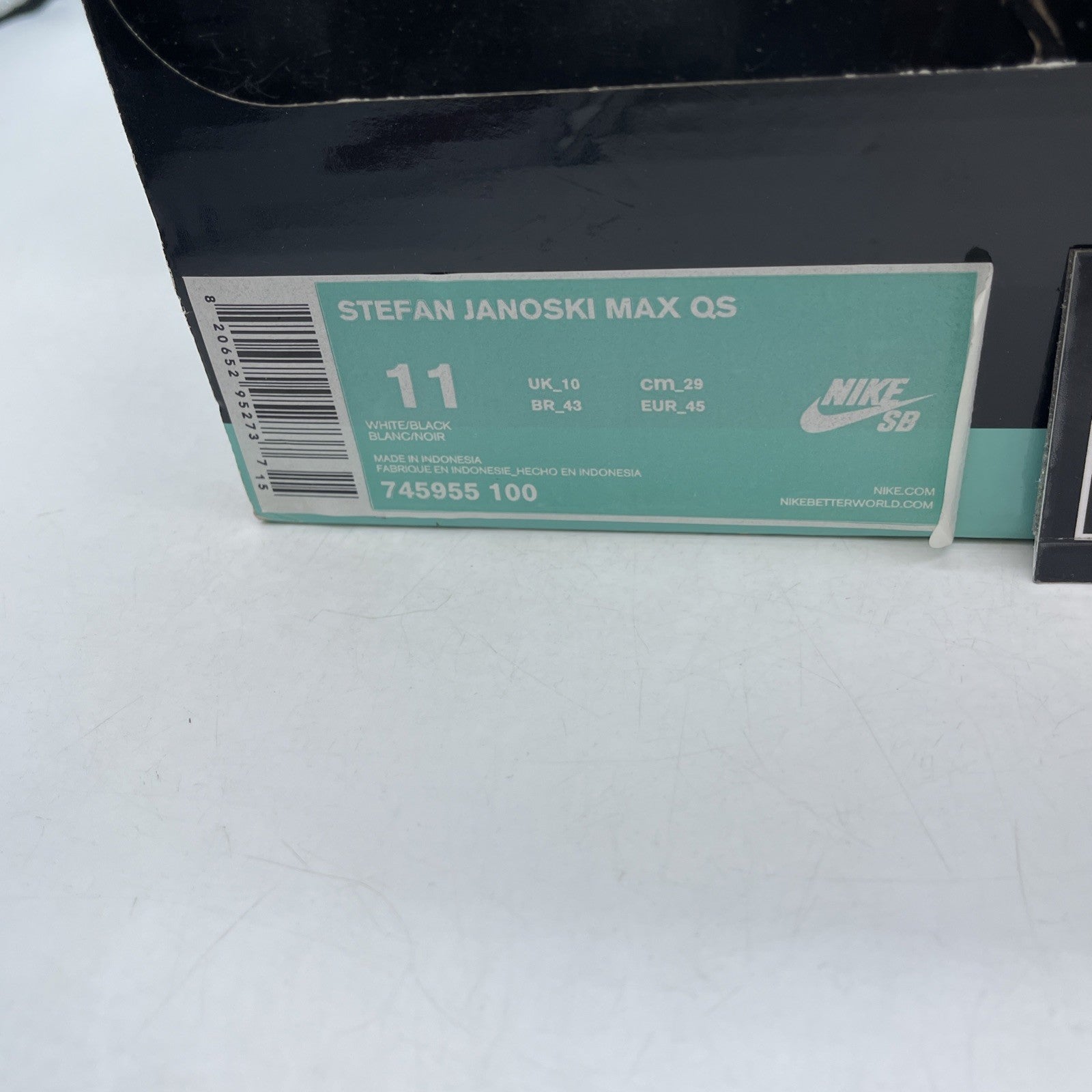 Size 11 - Nike SB Stefan Janoski Max Black (745955-100)