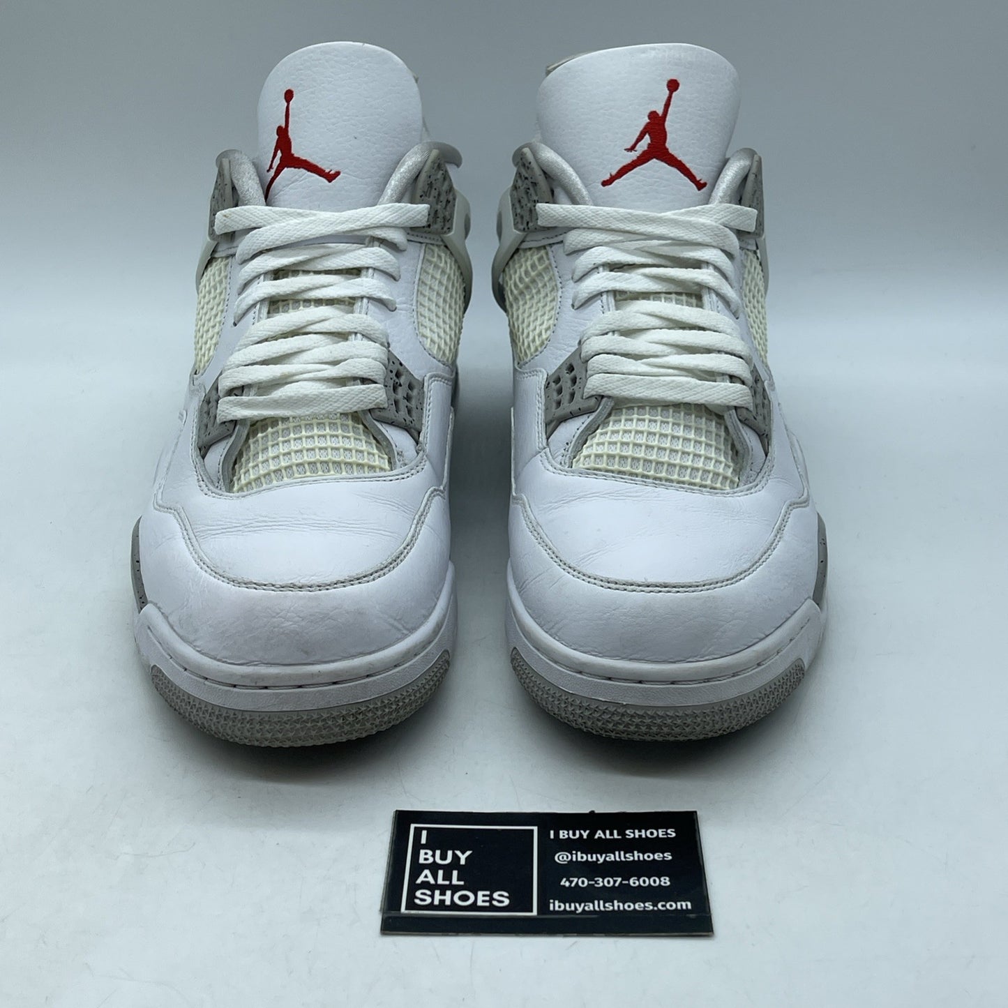 Size 13 - Jordan 4 Retro Mid White Oreo Grey Leather (CT8527-100)