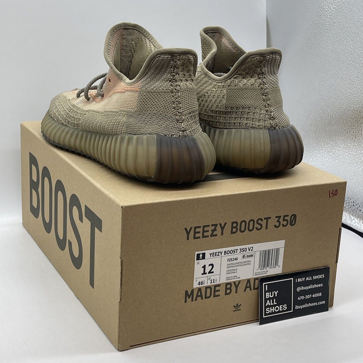 Size 12 - Yeezy Boost 350 V2 Sand Taupe Brown Orange Suede (FZ5240)