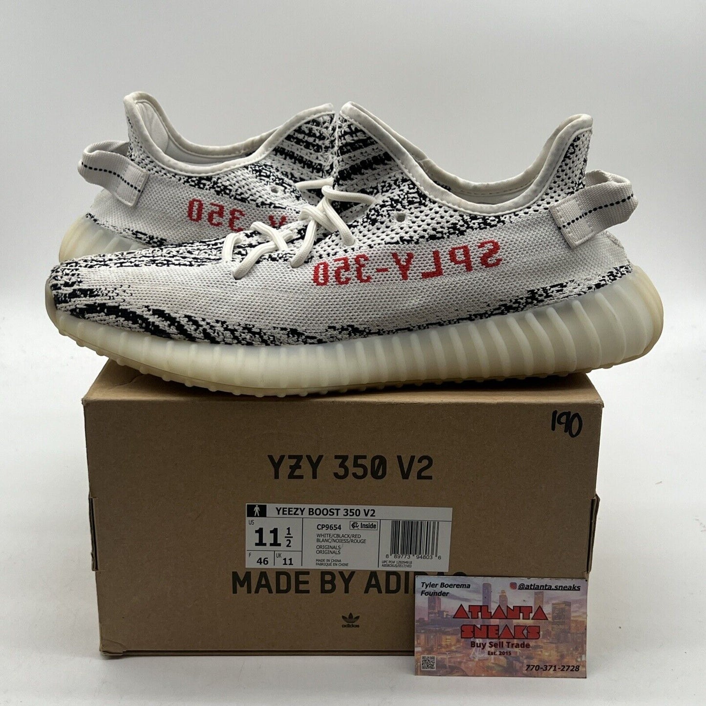 Size 11.5 - adidas Yeezy Boost 350 V2 2018 Release Zebra (CP9654)
