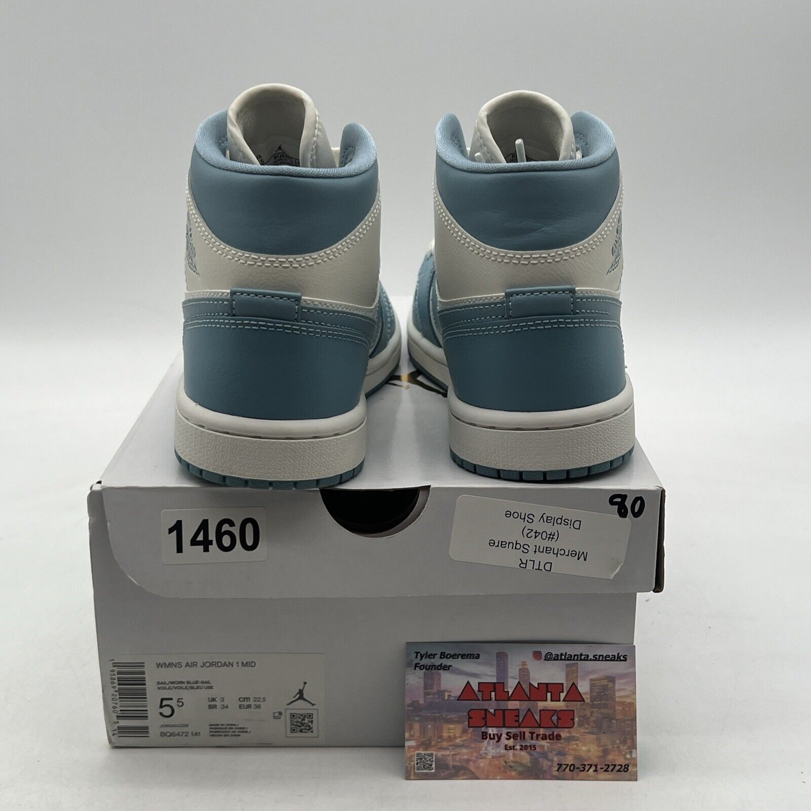 Size 5.5 - Air Jordan 1 Mid University Blue W (BQ6472-141)