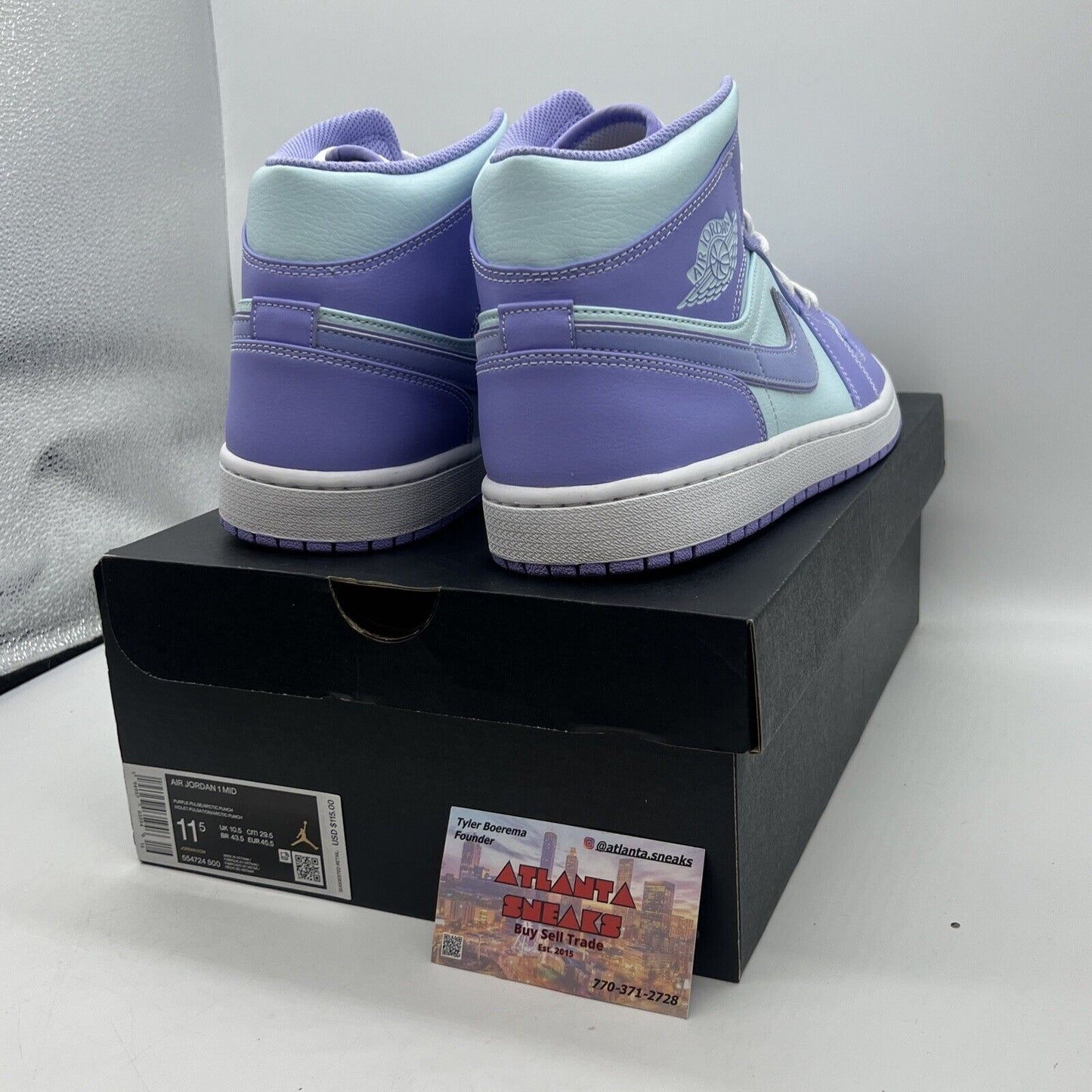 Size 11.5 - Jordan 1 Mid Purple Brand New Og All