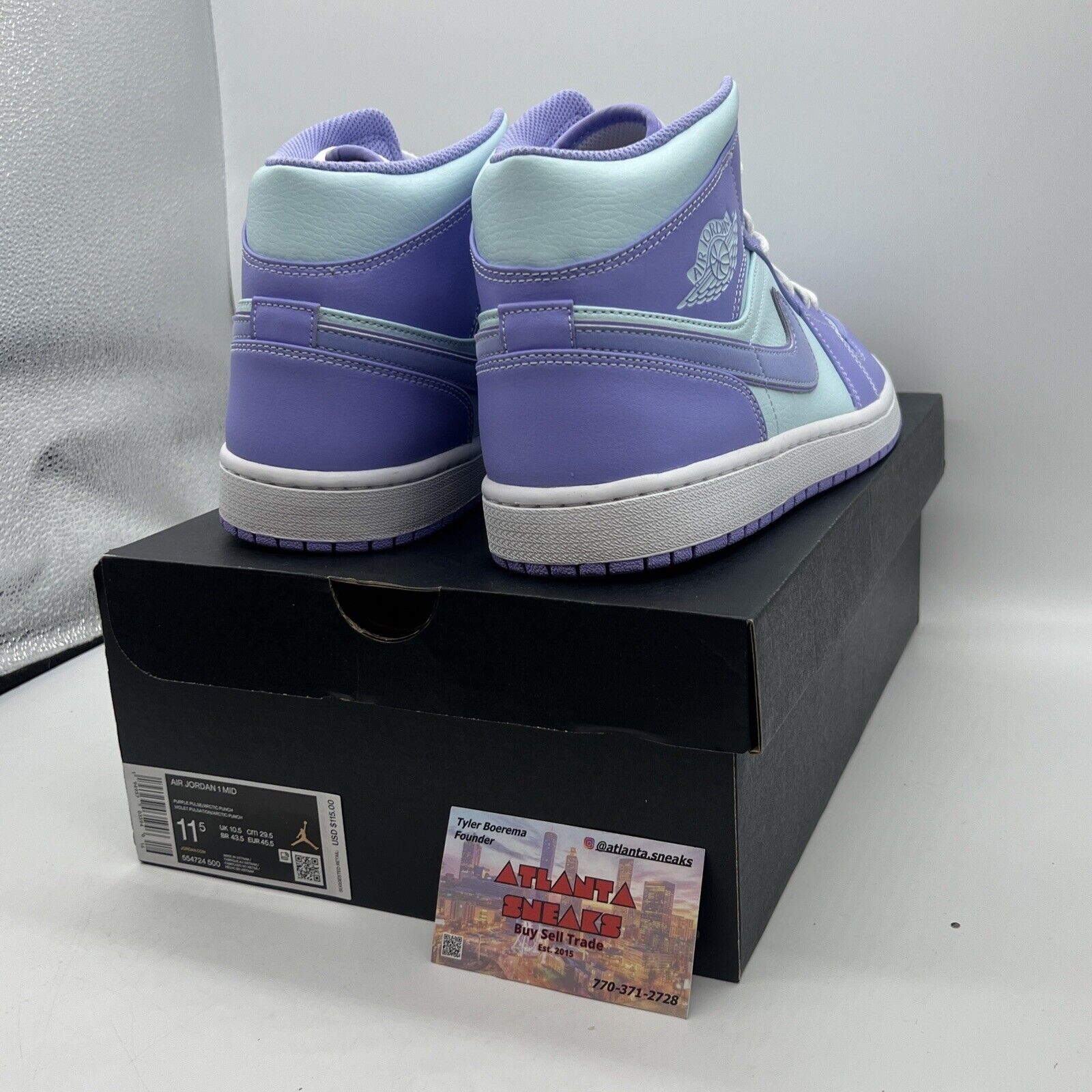 Size 11.5 - Jordan 1 Mid Purple Brand New Og All