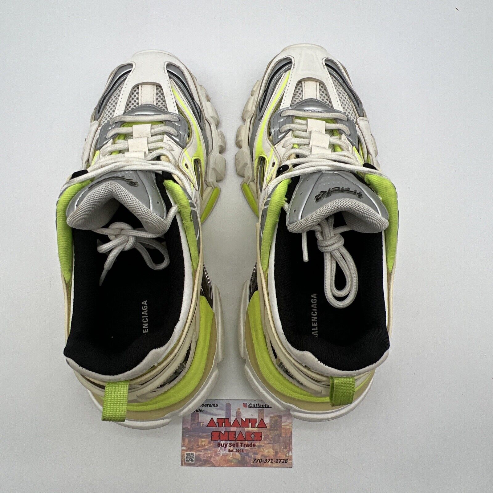 Size 9.5 - Balenciaga Track.2 Trainer White Fluo Yellow W (568615W2GN39073)