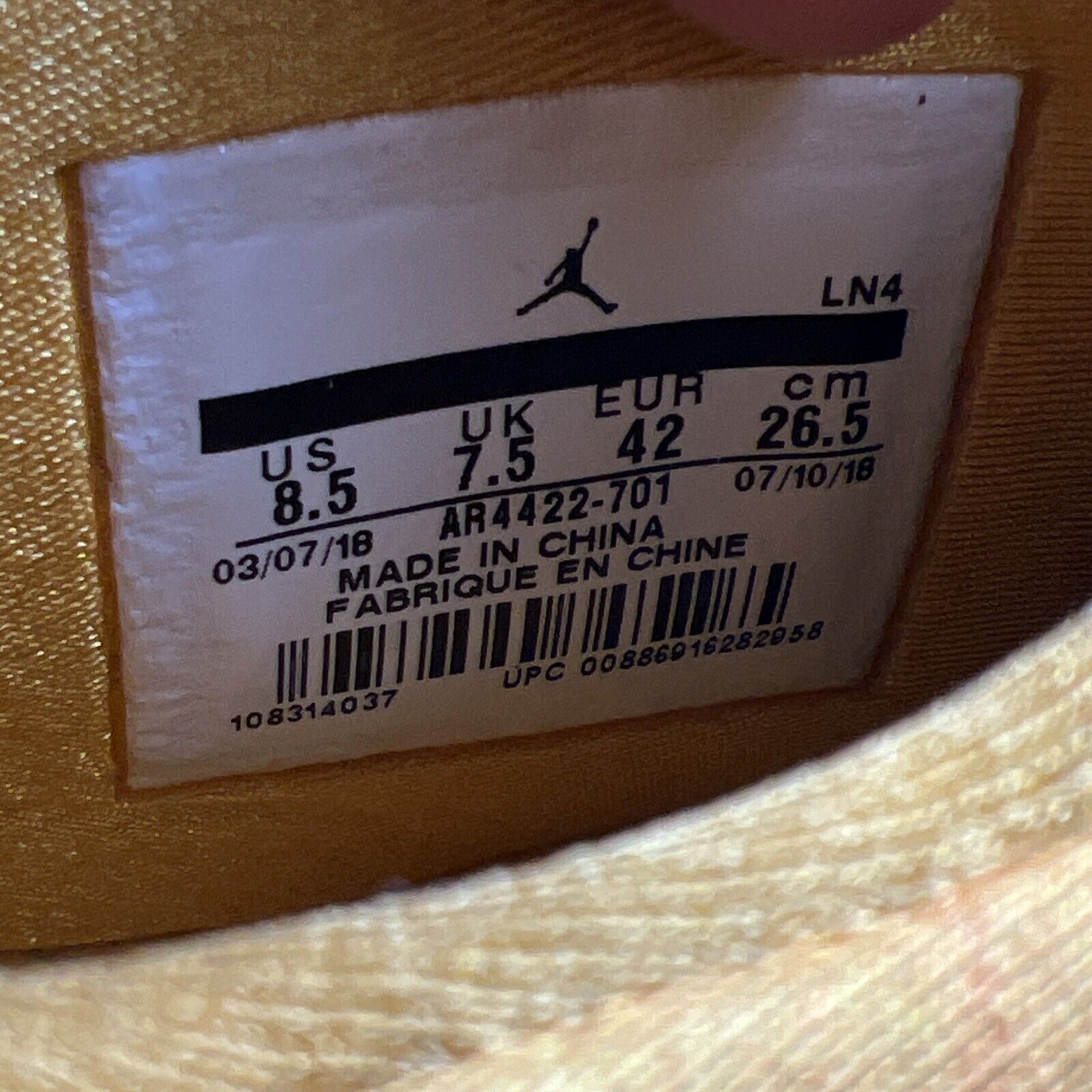 Size 8.5 - Air Jordan 7 Retro NRG Low Taxi (AR4422-701)
