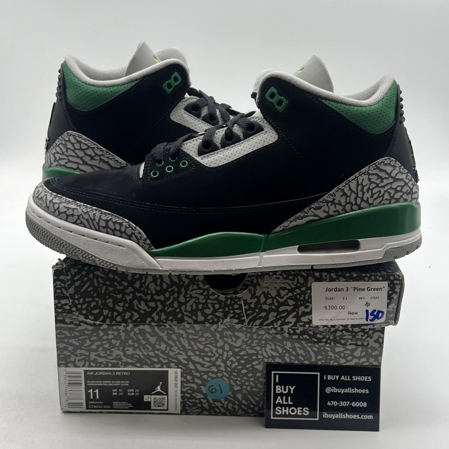 Size 11 - Air Jordan 3 Retro Mid Pine Green (CT8532-030)