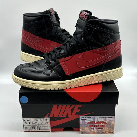 Size 10.5 - Jordan 1 Retro High OG Couture 2019 Black Red Cream Satin Leather