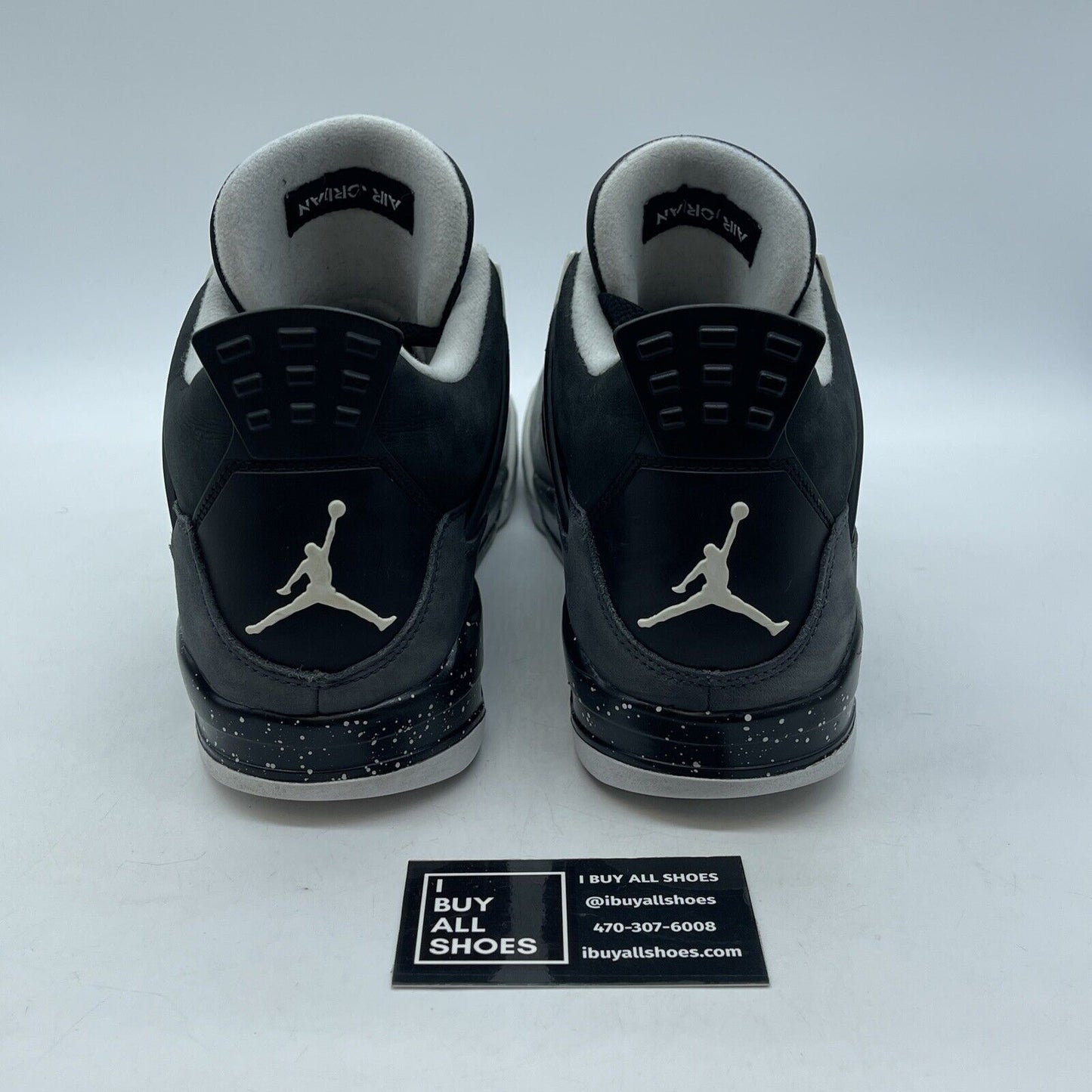 Size 11.5 - Air Jordan 4 Retro 2013 Fear Black White Grey Suede (626969-030)
