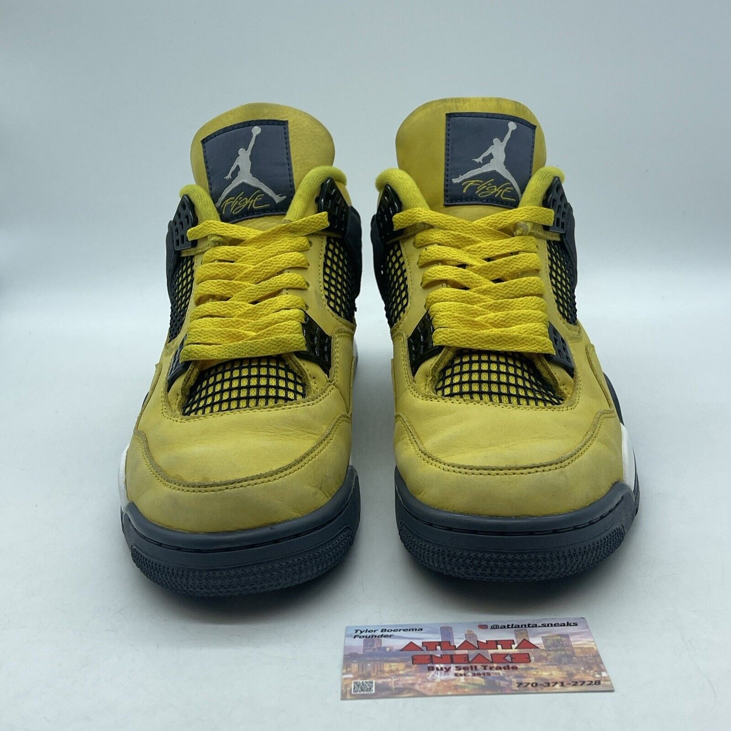 Size 10.5 - Jordan 4 Retro Mid Lightning Yellow Black White (CT8527-700)