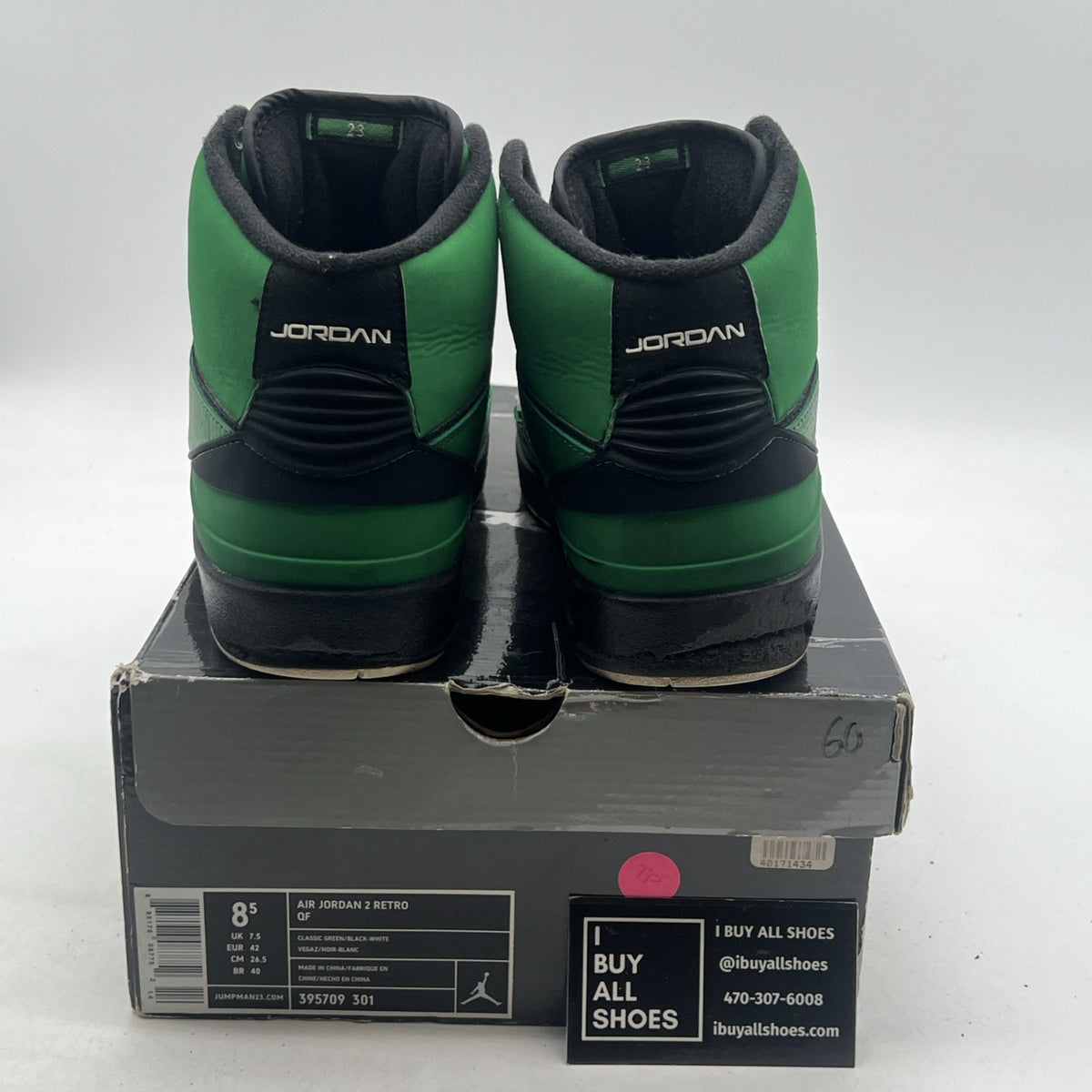 Size 8.5 - Air Jordan 2 Retro QF Candy Green (395709-301)