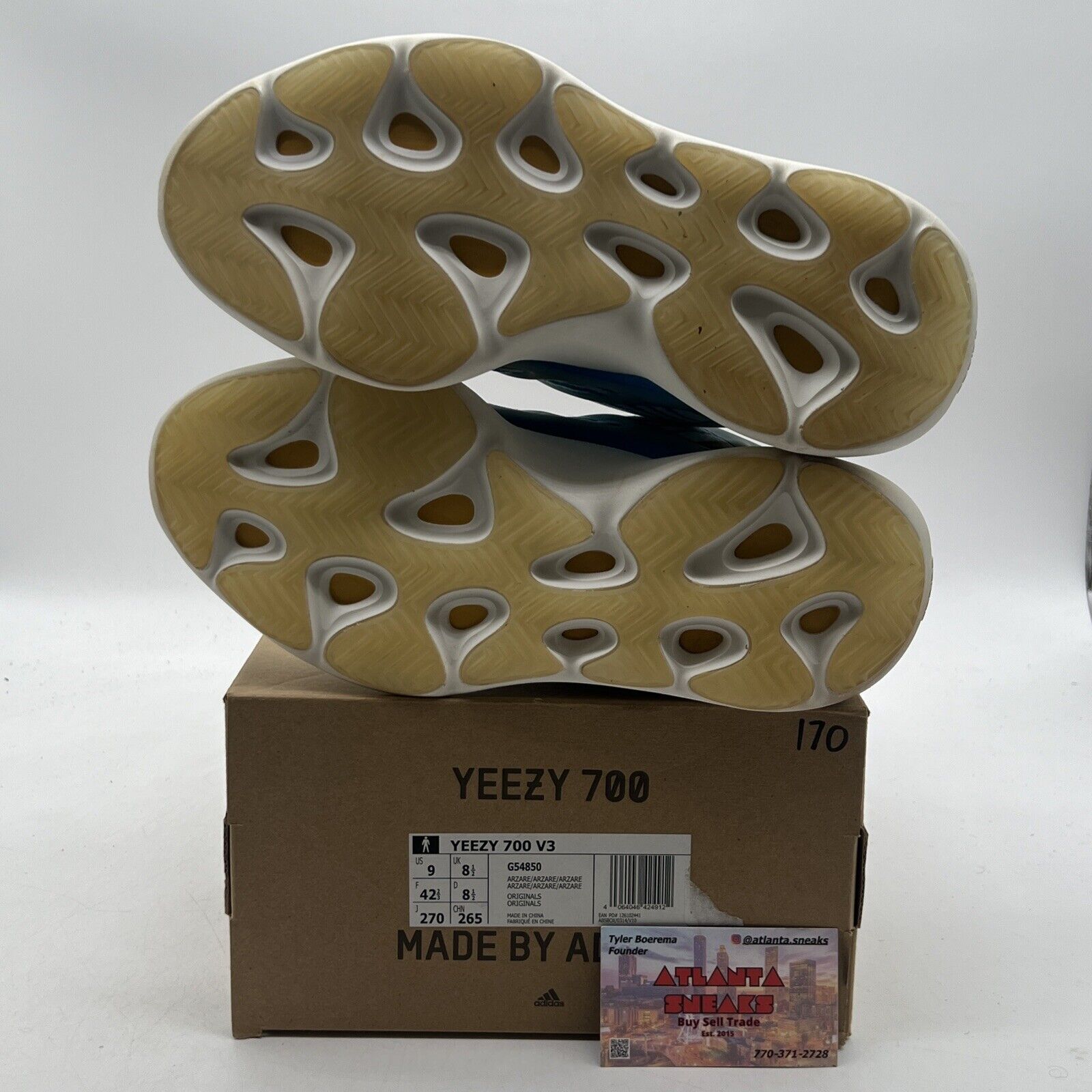 Size 9 - adidas Yeezy 700 V3 Arzareth Black Cream (G54850)