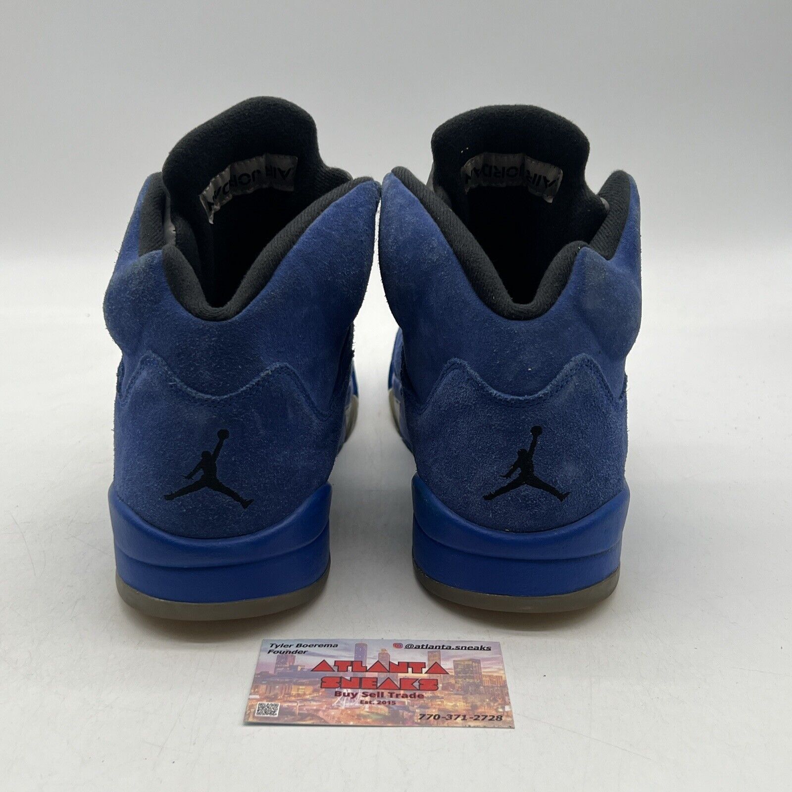 Size 11 - Air Jordan 5 Retro Blue Suede Grey Black (136027-401)