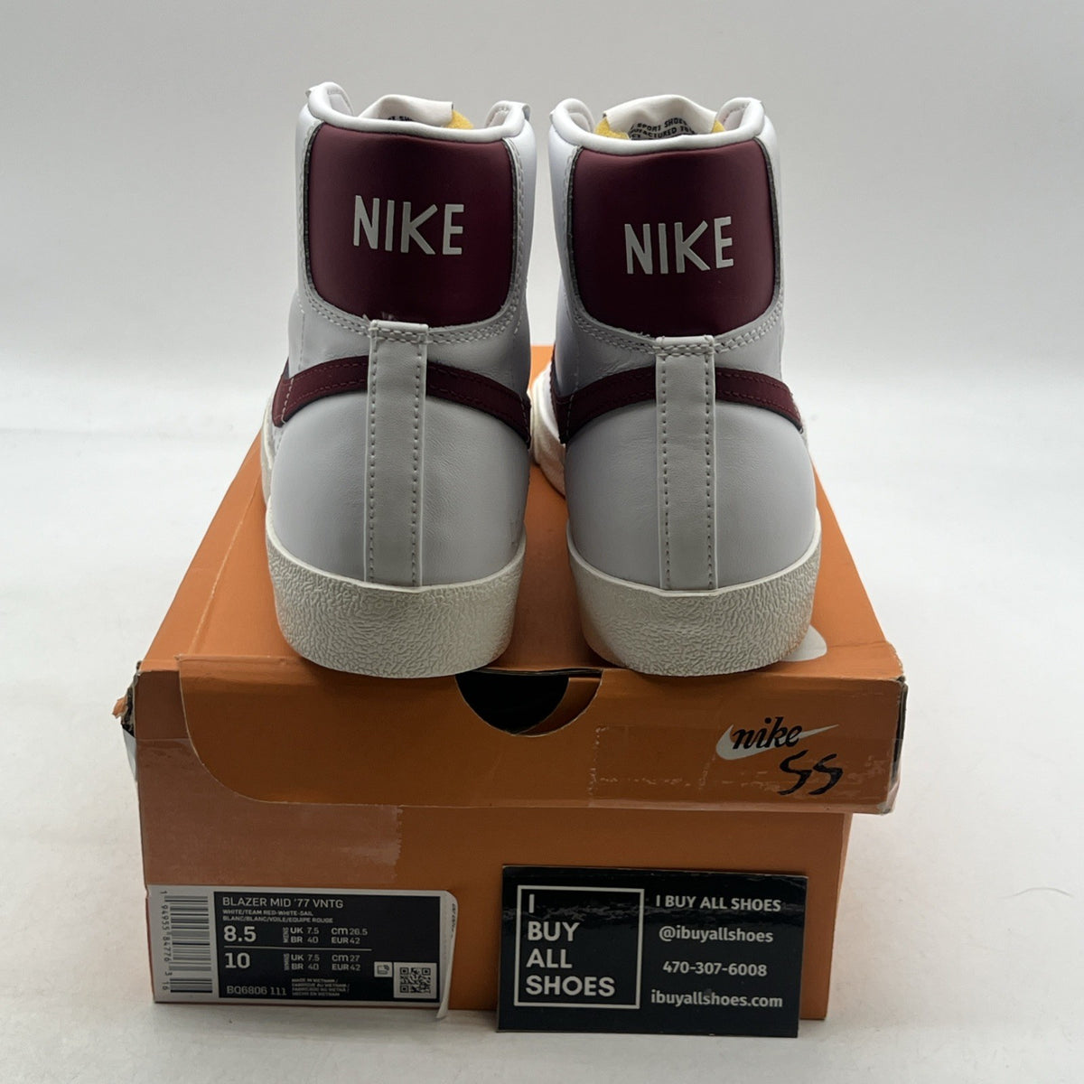Size 8.5 - Nike Blazer '77 Vintage Mid White Team Red (BQ6806-111)