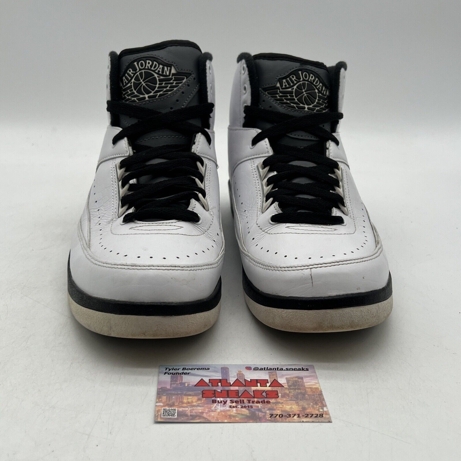 Size 9.5 - Air Jordan 2 Retro Wing It White Black Leather (834272-103)