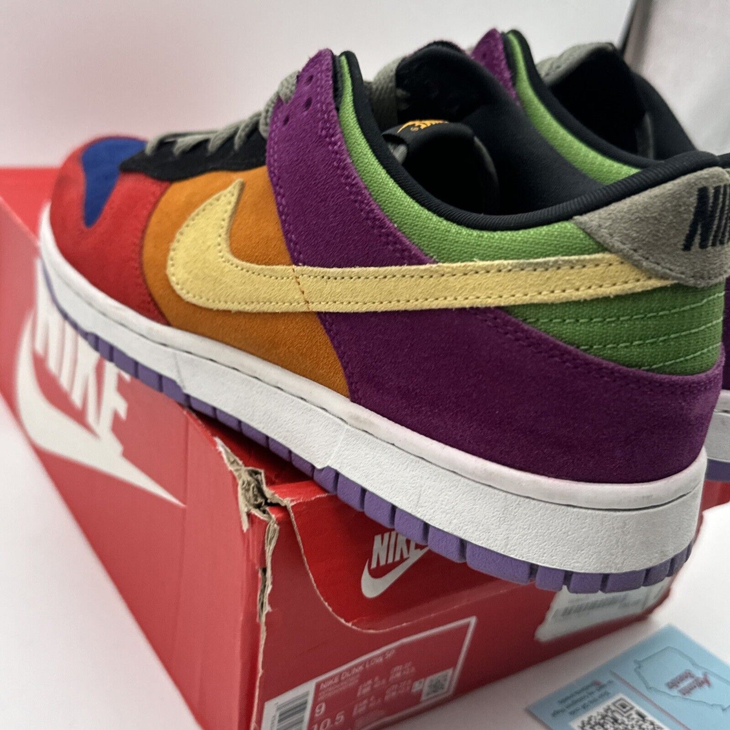 Size 9 - Nike Dunk Low SP Retro Viotech 2019 Suede Multi Color Purple Orange OG