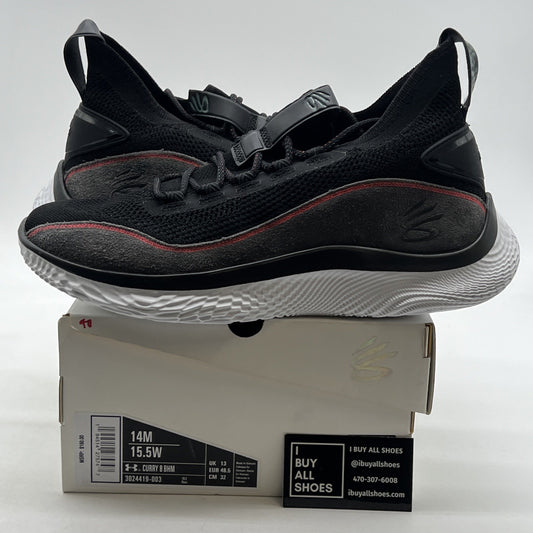 Size 14 -Under Armour Stephen Curry 8 Beautiful Flow BHM Black Red (3024419-003)